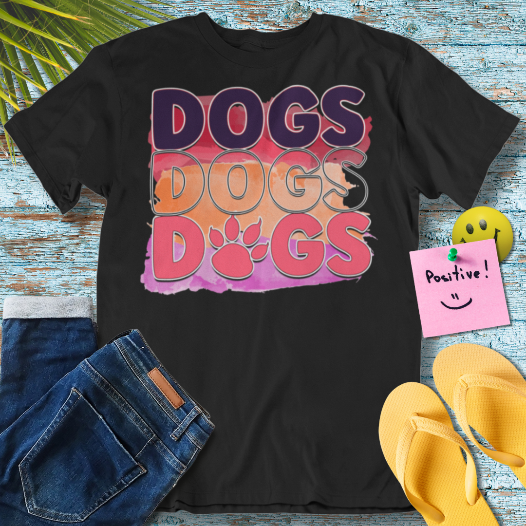 Dogs Dogs Dogs Love - Graphic T-Shirt
