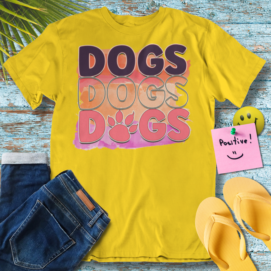 Dogs Dogs Dogs Love - Graphic T-Shirt