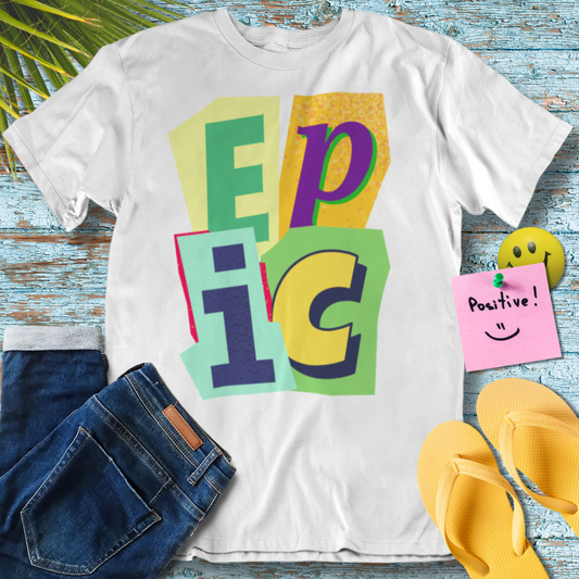 EPIC! Typographic Fusion - Graphic T-Shirt