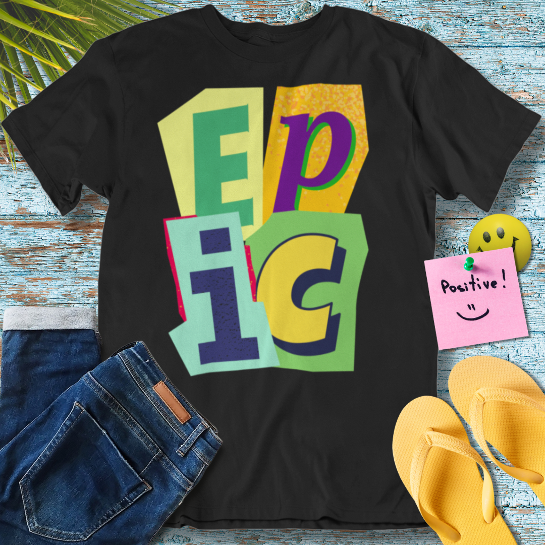 EPIC! Typographic Fusion - Graphic T-Shirt