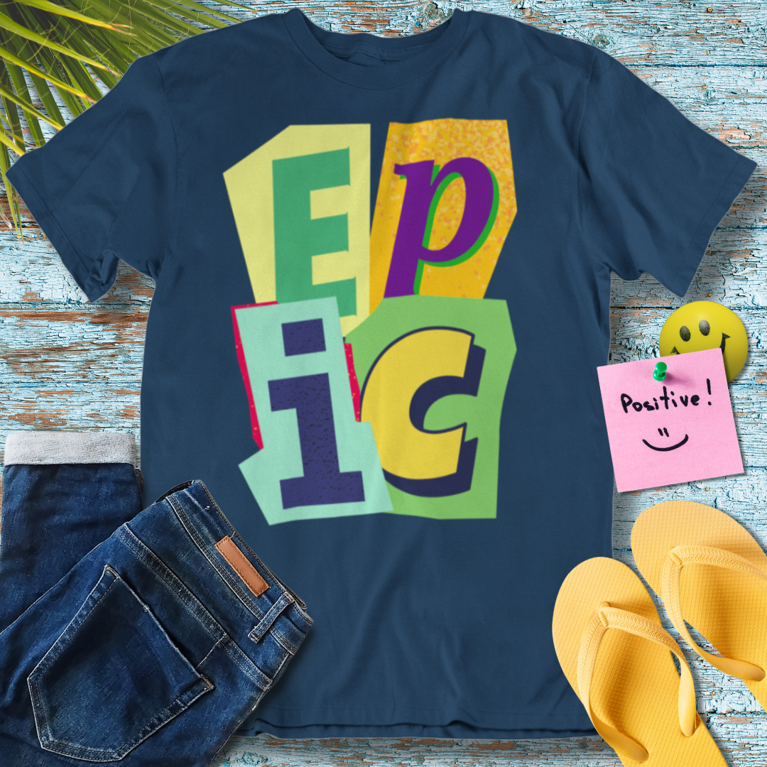 EPIC! Typographic Fusion - Graphic T-Shirt