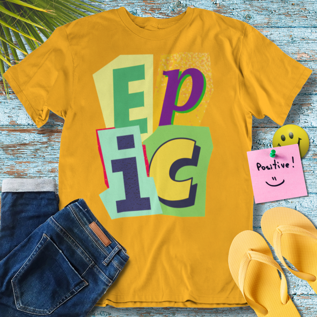 EPIC! Typographic Fusion - Graphic T-Shirt