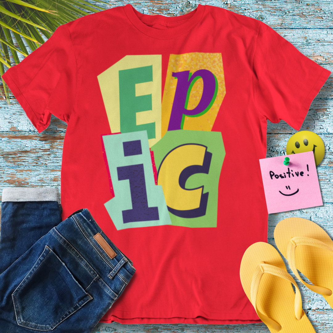EPIC! Typographic Fusion - Graphic T-Shirt