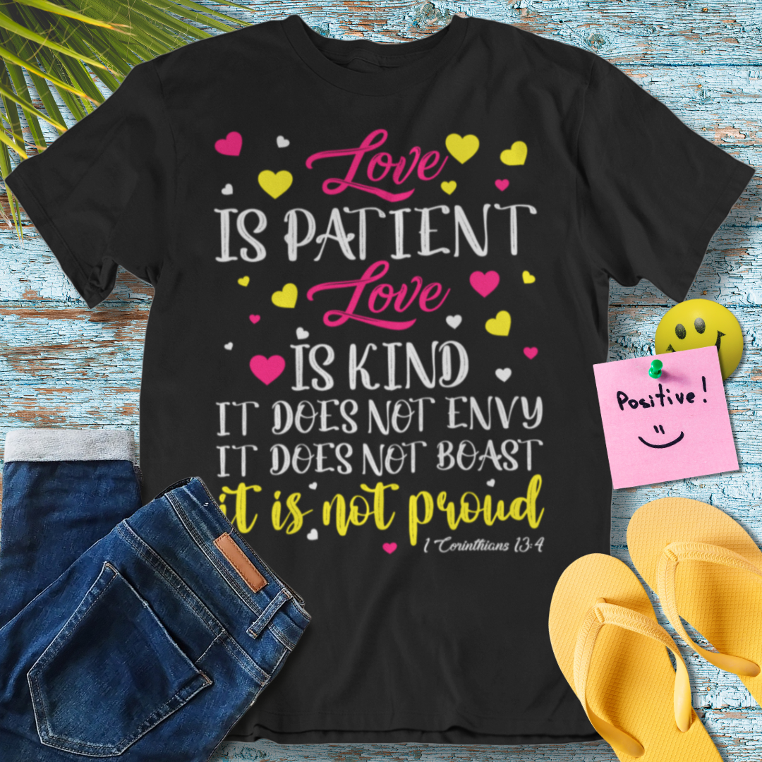 Love Is Patient, Love Is Kind - Bible Verse - Graphic T-Shirt