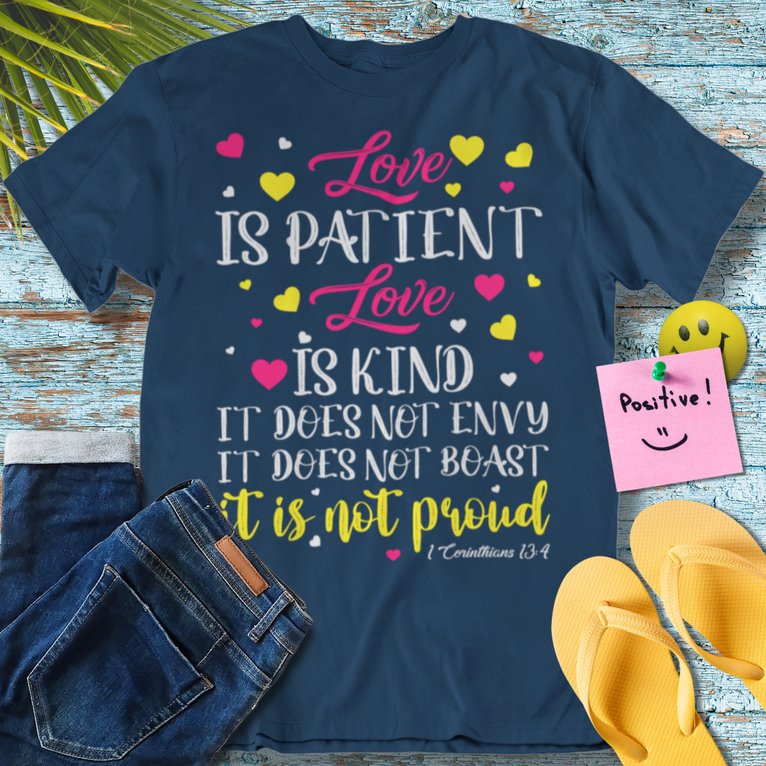 Love Is Patient, Love Is Kind - Bible Verse - Graphic T-Shirt