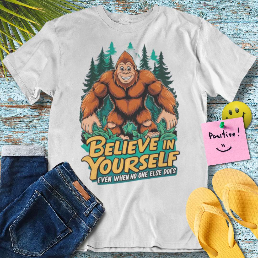 Believe In Yourself Even When No One else Does Funny Bigfoot